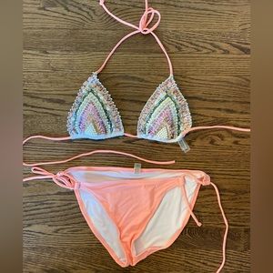 Victoria’s Secret Jeweled String Bikini Set